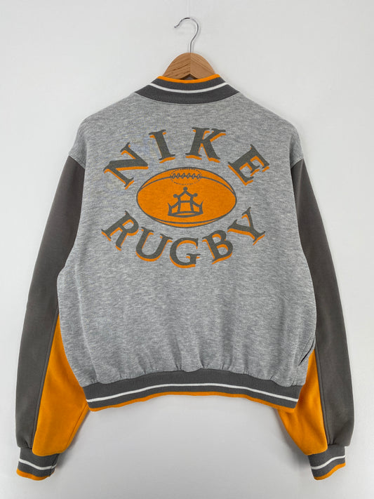 90’s NIKE RUGBY Silver Tag  Size L Vintage Zip up Sweat-shirt / A9893