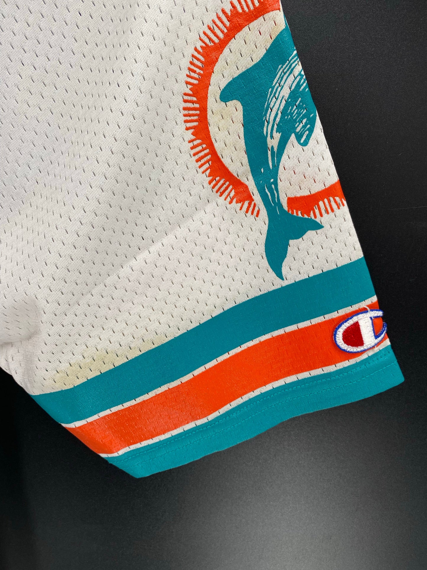 90’s Champion x MIAMI DOLPHINS MADE IN USA Size 48 NFL Game Shirt / A9986