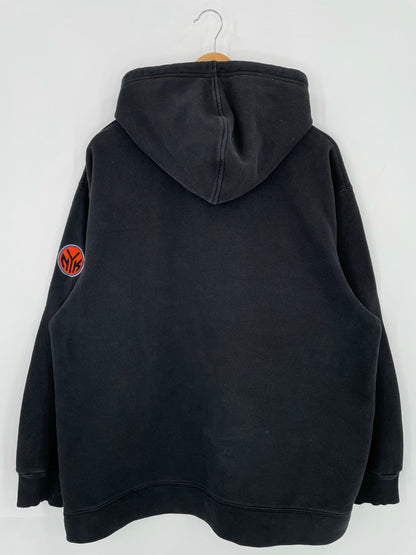 00' NIKE NEW YORK KNICKS Size L Vintage NBA Hoodie Sweat shirt / K5710