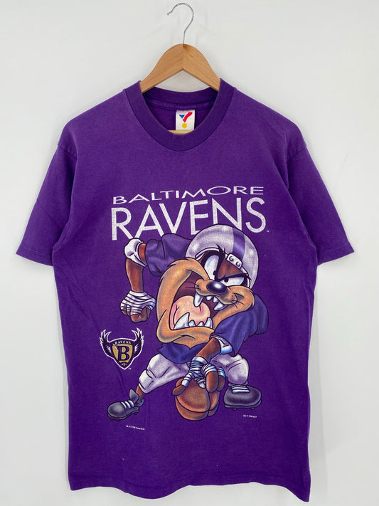 1996' BALTIMORE RAVENS Size L Vintage NFL T-Shirt / K6582