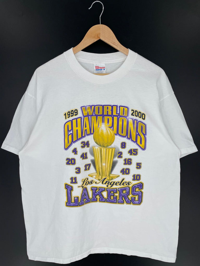 Official Vintage Los Angeles Lakers 2000 Champion World T-Shirt