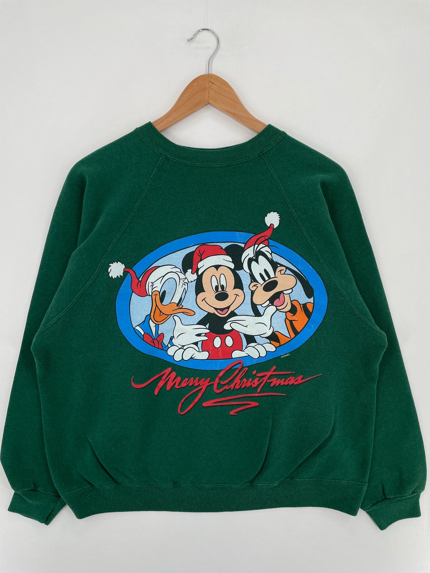 90's DISNEY CHRISTMAS Made in USA Size XL Vintage Sweat-shirt / E662