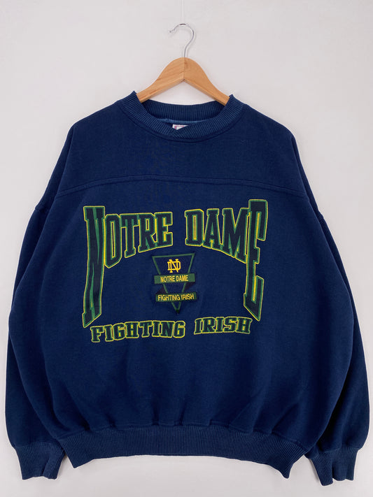 90's NOTRE DAME Size XL Vintage College Sweat-Shirt / A5092