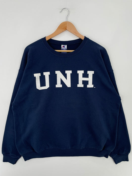 90’s CHAMPION x UNIVERSITY OF NEW HAMPSHIRE Size XL Vintage College Sweat-Shirt / E3649S
