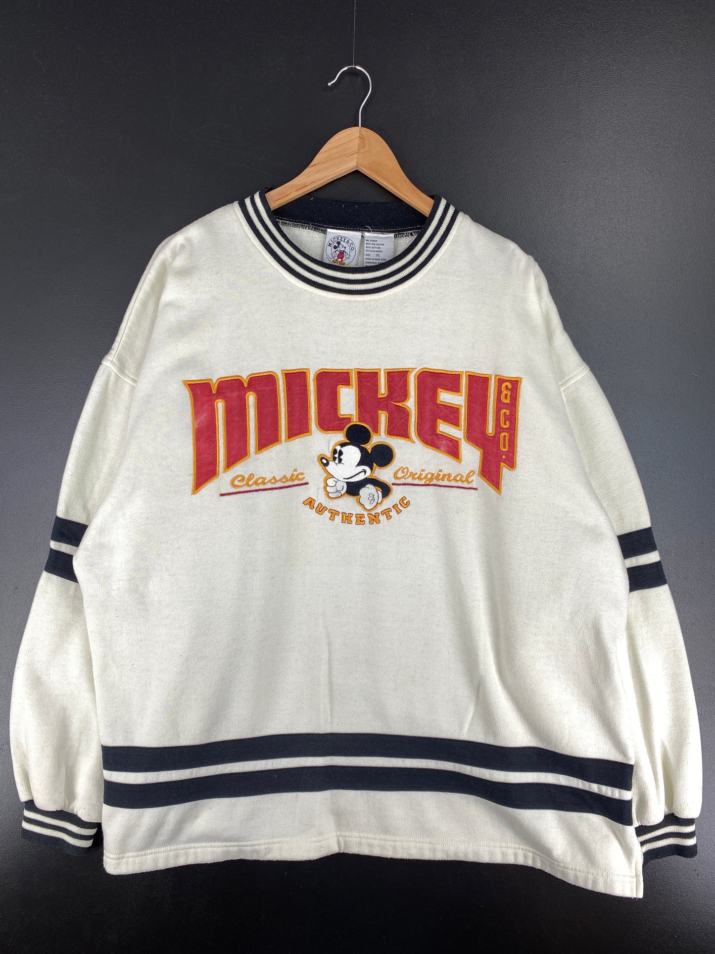 90's DISNEY MICKEY Size XL Vintage Sweat-shirt / A4142