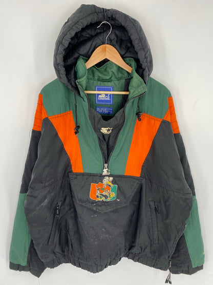 Vintage STARTER x MIAMI HURRICANES Size L Nylon Padded Jacket  / K8335