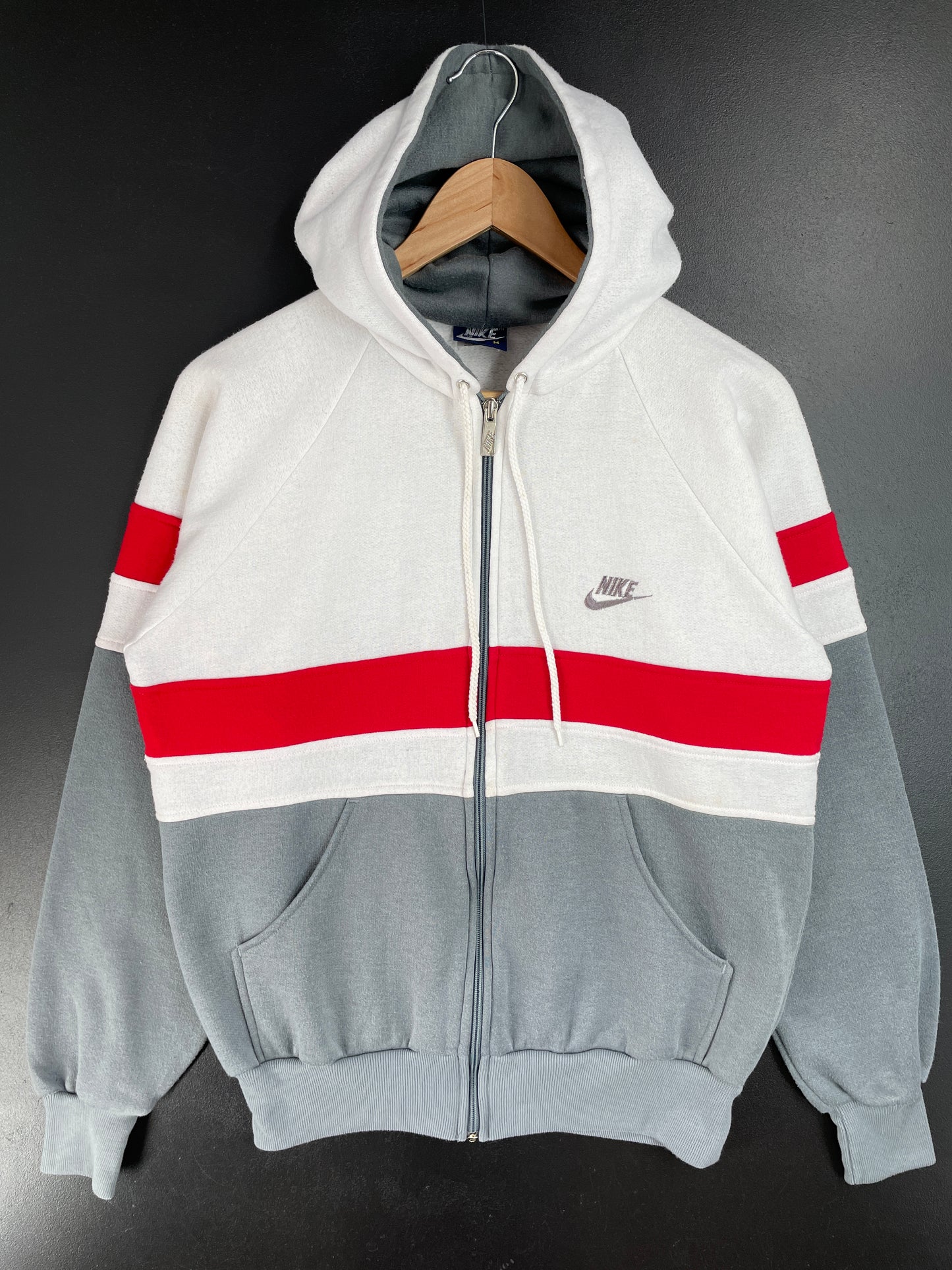 80's NIKE Size M Vintage Hoodie Zip-up Sweat-shirt / A9718