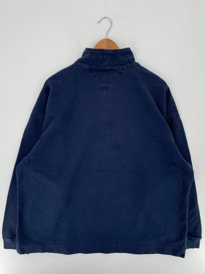 90's TOMMY HILFIGER Size XXL Vintage Half Zip-up Sweat-shirt / A2204