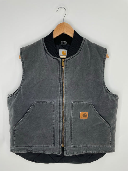 90's CARHARTT Made in USA Size No Tag (Approx.M) Vintage Vest / K8084