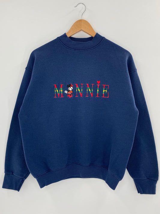 90’s DISNEY MINNIE Made in USA Size L Vintage Sweat-shirt / K5099