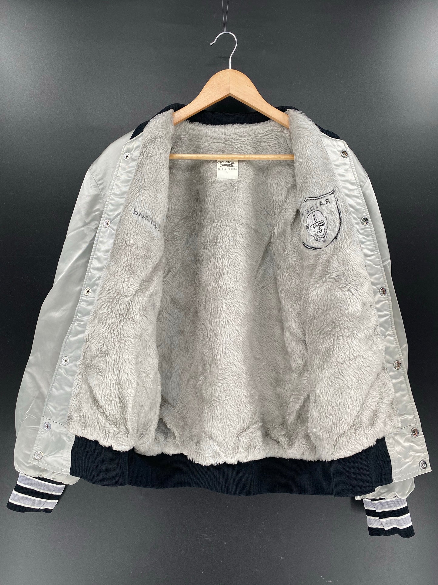 90’s RAIDERS Size L Vintage NFL Nylon Jacket / K4983