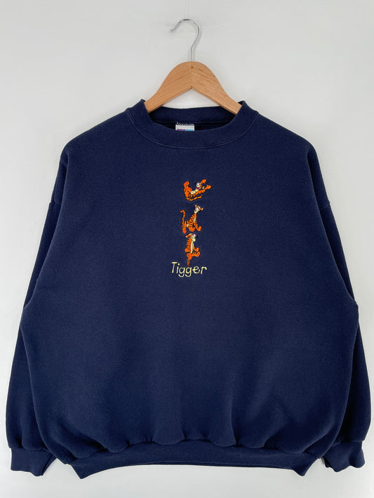 90’s DISNEY TIGGER Made in USA Size XL Vintage Sweat-Shirt / E6041S
