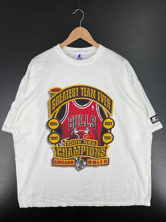 1996 STARTER x CHICAGO BULLS Size XXL Vintage NBA T-Shirt / A4486