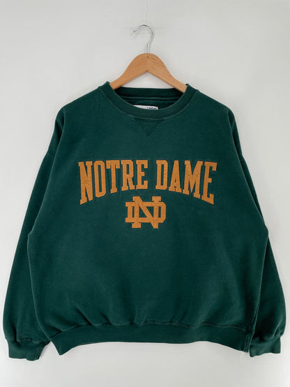 90’s NOTRE DAME Size L Vintage College Sweat-shirt / E5780S