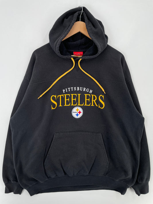 Vintage PITTSBURGH STEELERS Size Approx.XXL NFL Hoodie Sweat-Shirt / E3667S