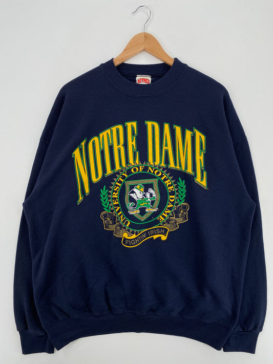 90's NOTRE DAME Made in USA Size XL Vintage College Sweat-Shirt / A5790