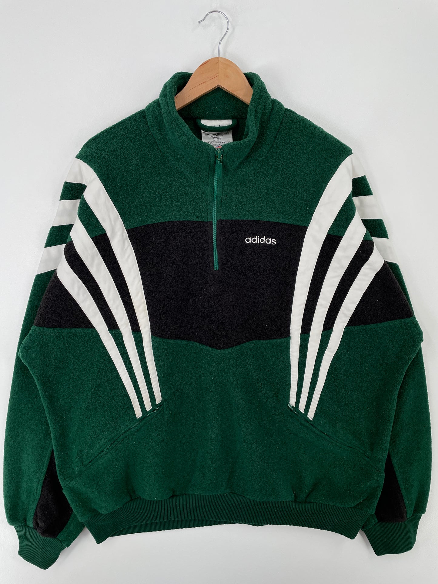 90's ADIDAS Size XL Vintage Half Zip-up Fleece / A9237