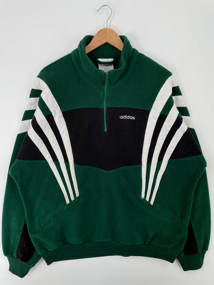 90's ADIDAS Size XL Vintage Half Zip-up Fleece / A9237