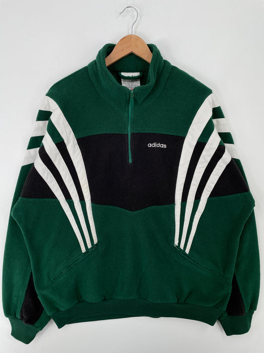 90's ADIDAS Size XL Vintage Half Zip-up Fleece / A9237