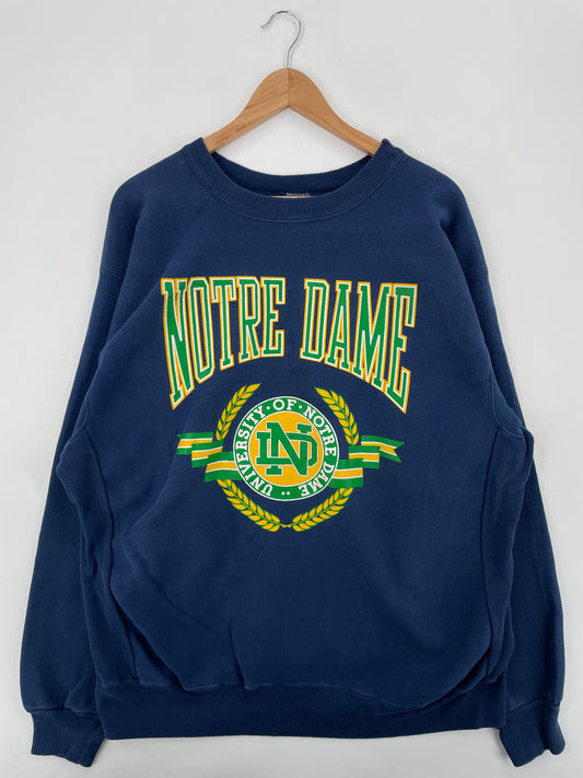 90's NOTRE DAME Size XXL Vintage College Sweat-Shirt / A6583