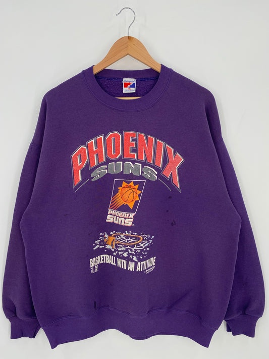 90's PHOENIX SUNS Made in USA Size XXL Vintage NBA Sweat-shirt / K6489