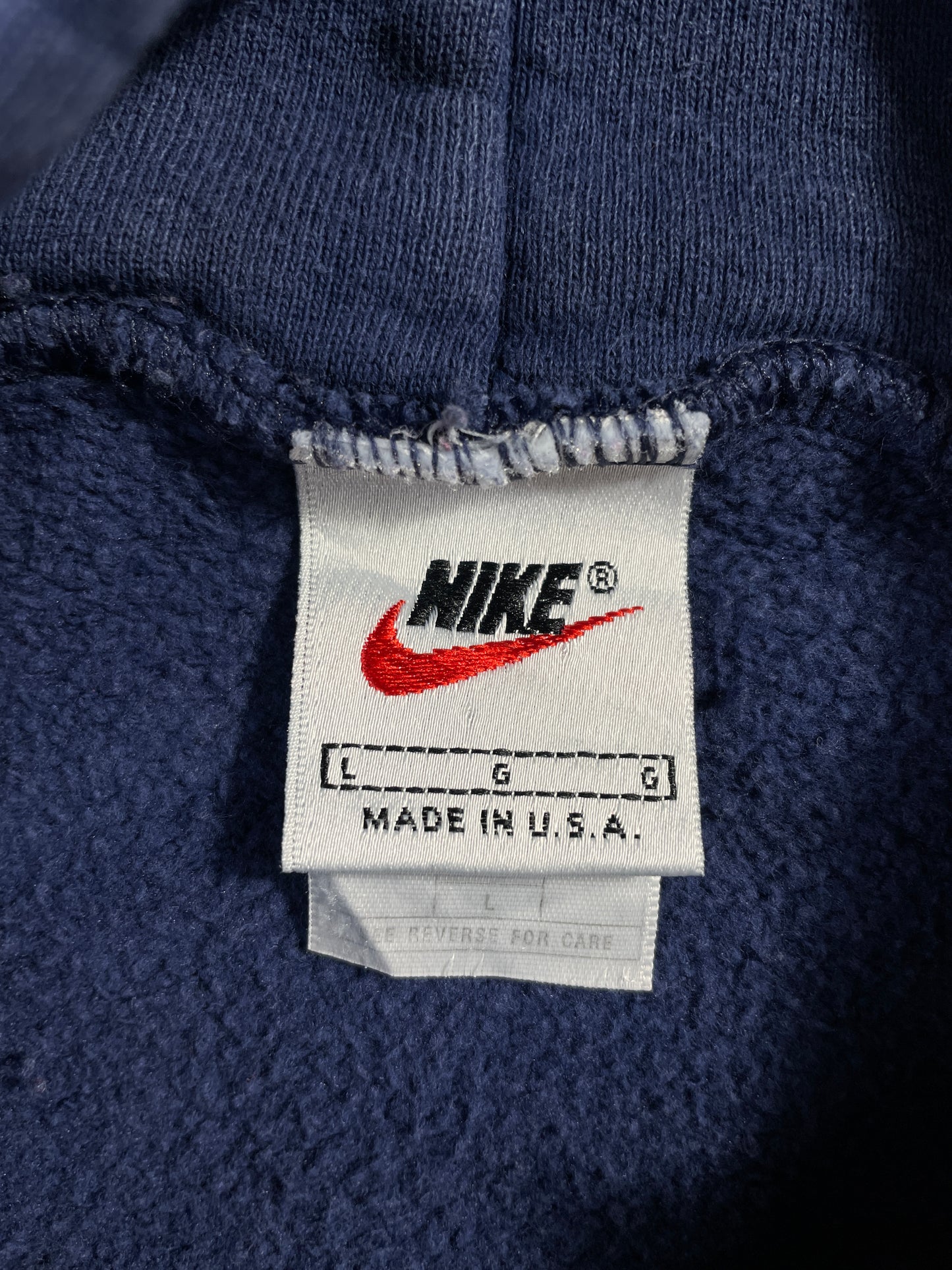 90's NIKE Made in USA Size L Vintage Hoodie Sweat-shirt / A8665