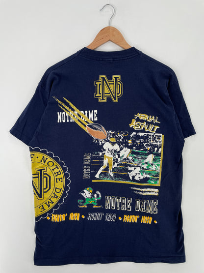 90's SALEM x NOTRE DAME UNIVERSITY Made in USA Size L Vintage College T-Shirt / E46