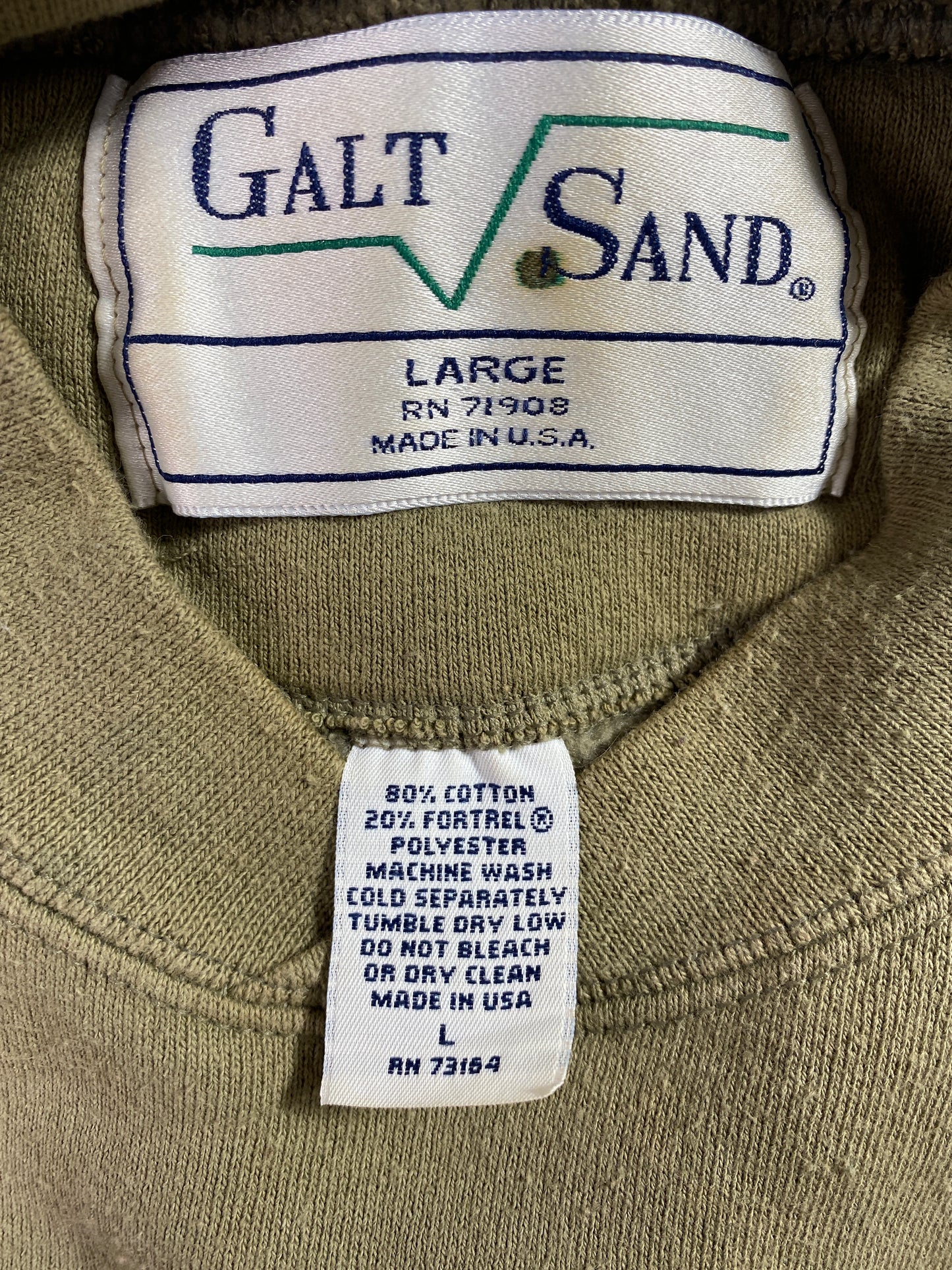 .Vintage GALT SAND AMERICAN OUTDOORSMEN MALLARD DUCK Made in USA Size L Sweat-Shirts/ A4782