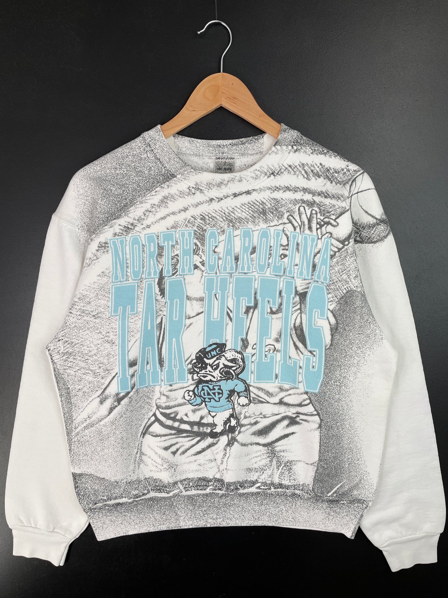 90's NORTH CAROLINA TAR HEELS Made in USA Size Approx.M Vintage College Sweat-Shirt / A9208