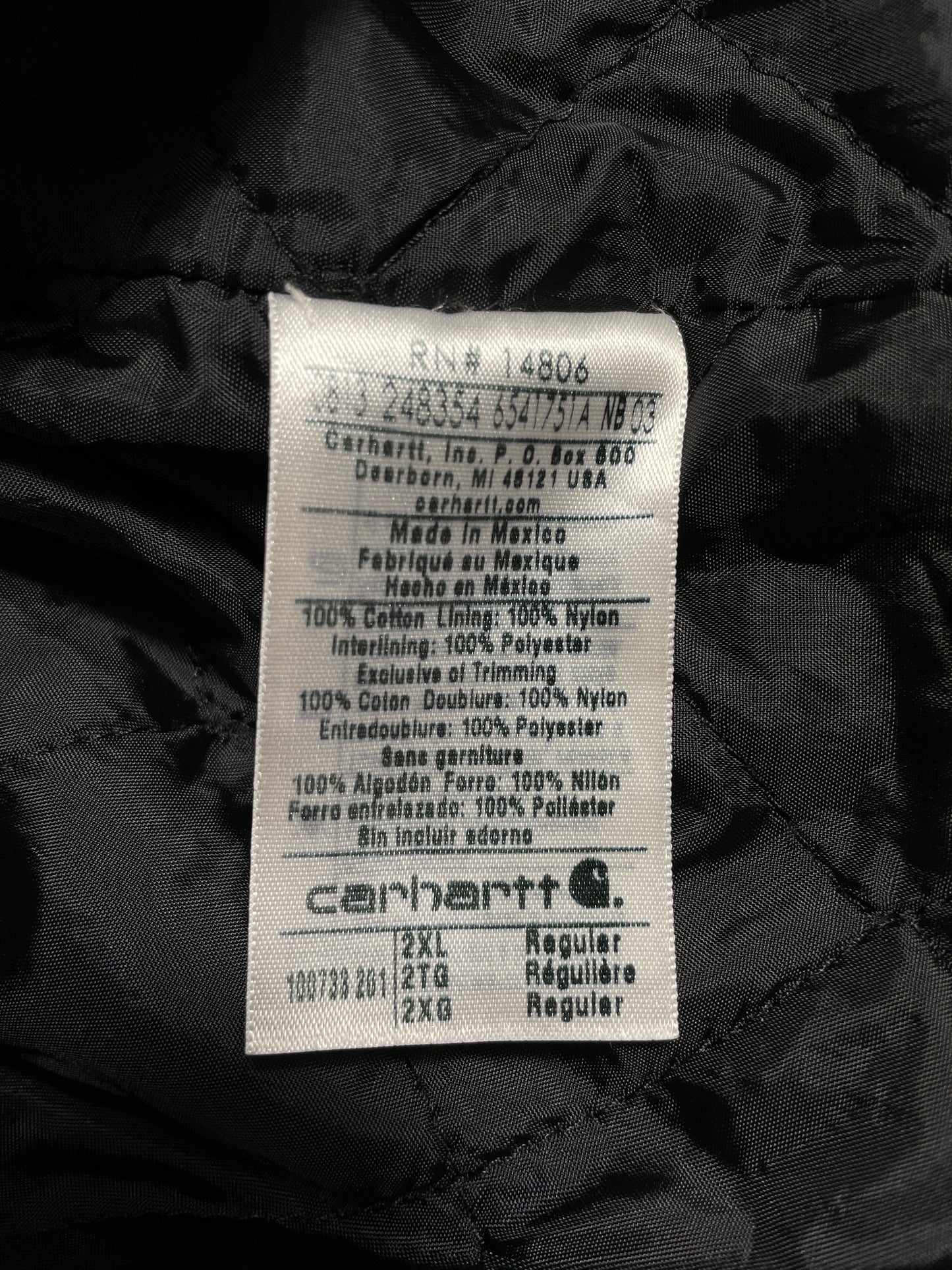 Vintage CARHARTT Size XXL Hoodie Duck Jacket / A8992
