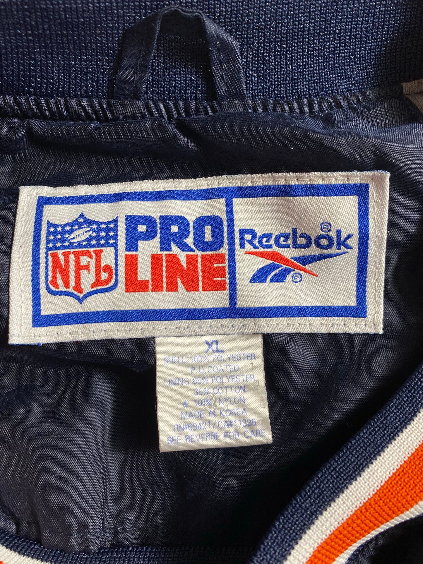 Vintage REEBOK x BRONCOS Size XL NFL Nylon Jacket / K5966