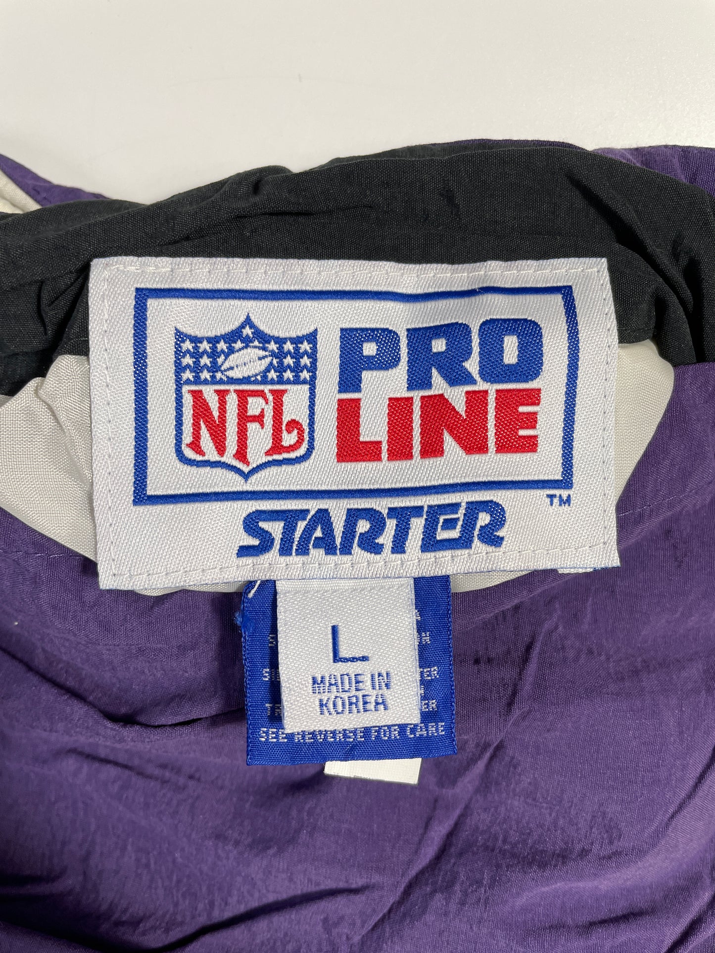 Vintage STARTER x BALTIMORE RAVENS Size L NFL Nylon Jacket / A9552