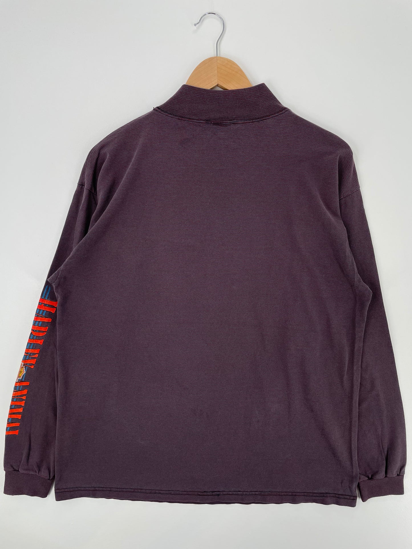 1992 HARLEY DAVIDSON x LOONEY TUNES TAZ Size No Tag (Approx.L) Vintage Lone Sleeve T-Shirt / A534