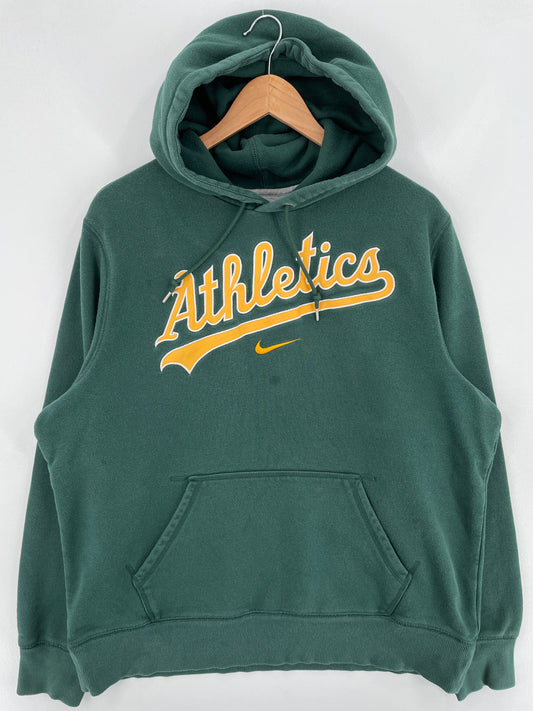 Vintage NIKE x OAKLAND ATHLETICS Size XL MLB Hoodie Sweat-shirt / E927