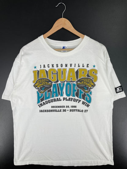90's STARTER x JACKSONVILLE JAGUARS Size L Vintage NFL T-shirt / A4152