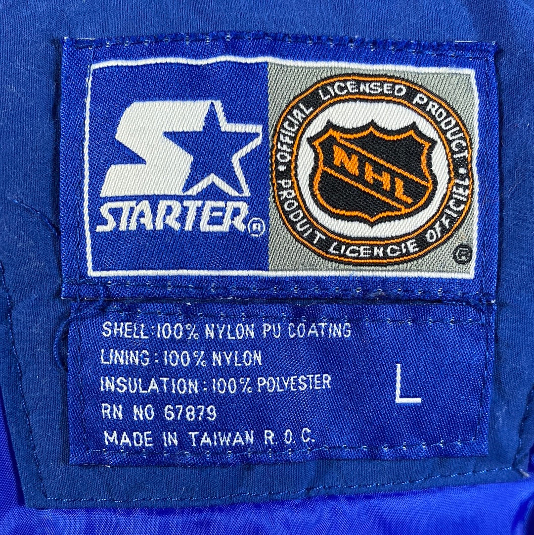 90's STARTER x NEW YORK RANGERS Size L Vintage NHL Nylon Jacket / A8759