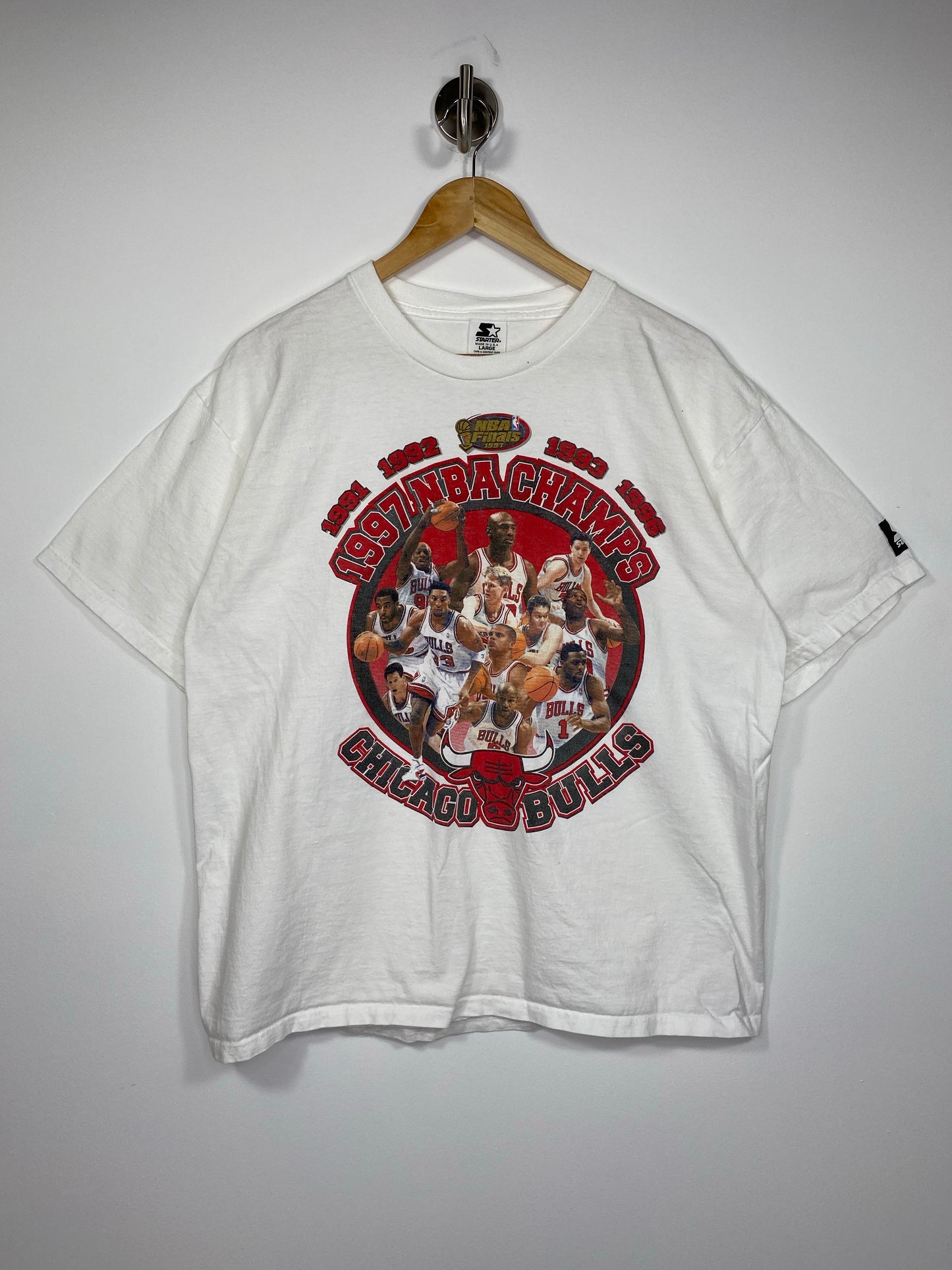 1997 NBA Champs Chicago Bulls Made in USA Vintage T-Shirts / 4613