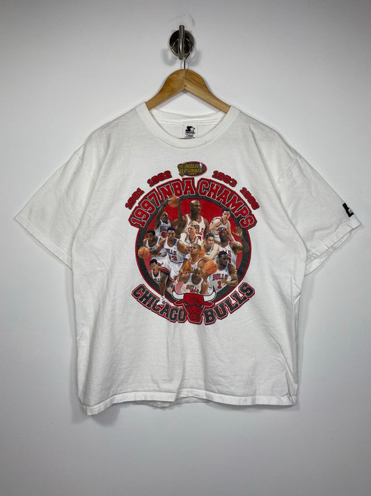 1997 NBA Champs Chicago Bulls Made in USA Vintage T-Shirts / 4613