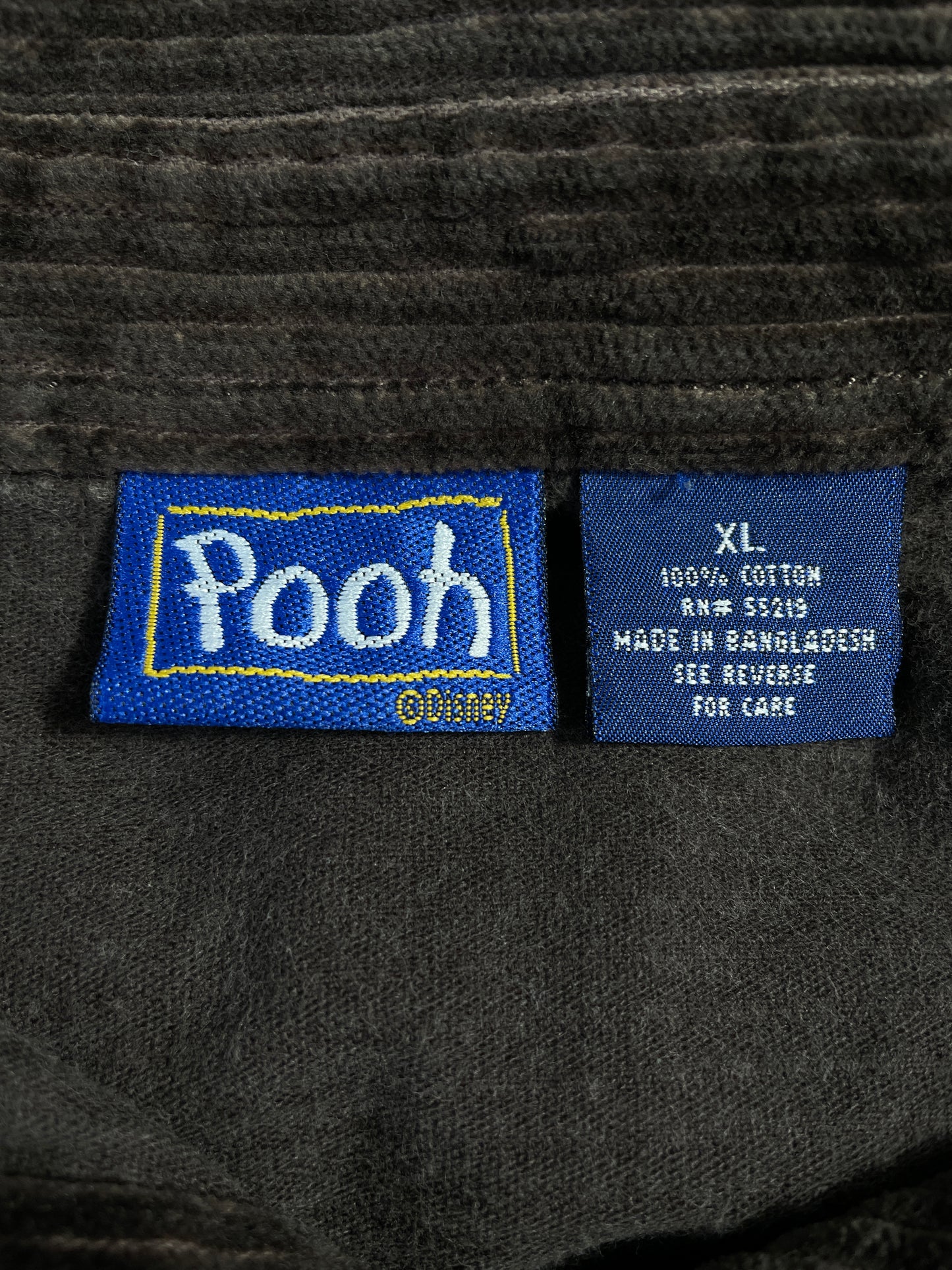 Vintage DISNEY EEYORE Size XL Corduroy Button down Shirt / E1061