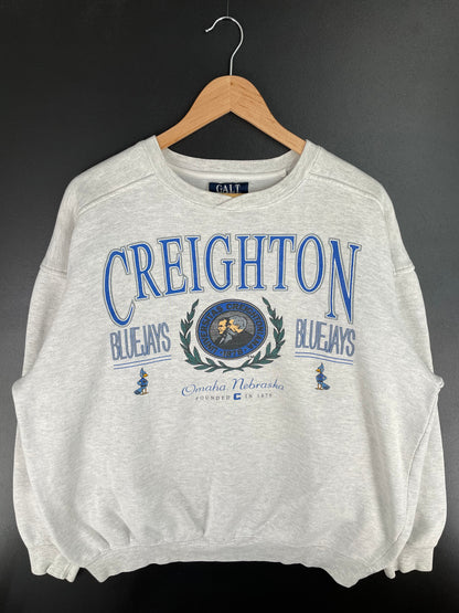 00' CREIGHTONIANA BLUEJAYS Size L Vintage College Sweat-shirt / A3264