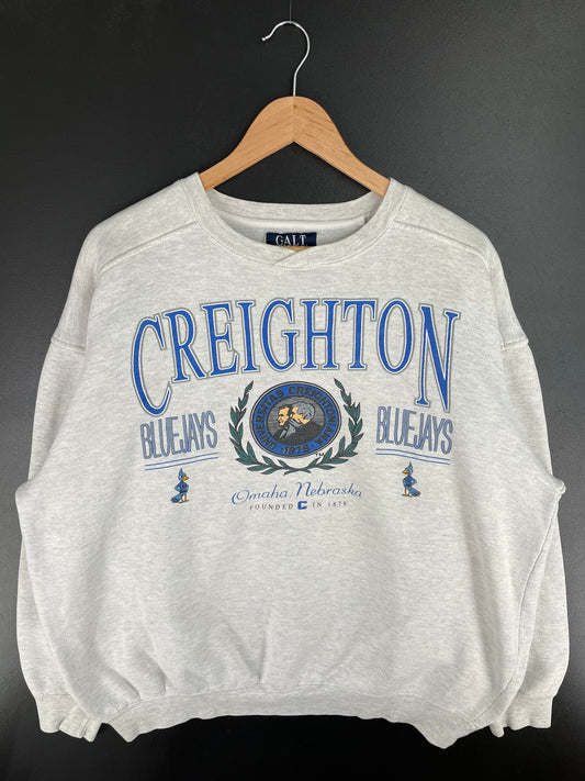00' CREIGHTONIANA BLUEJAYS Size L Vintage College Sweat-shirt / A3264