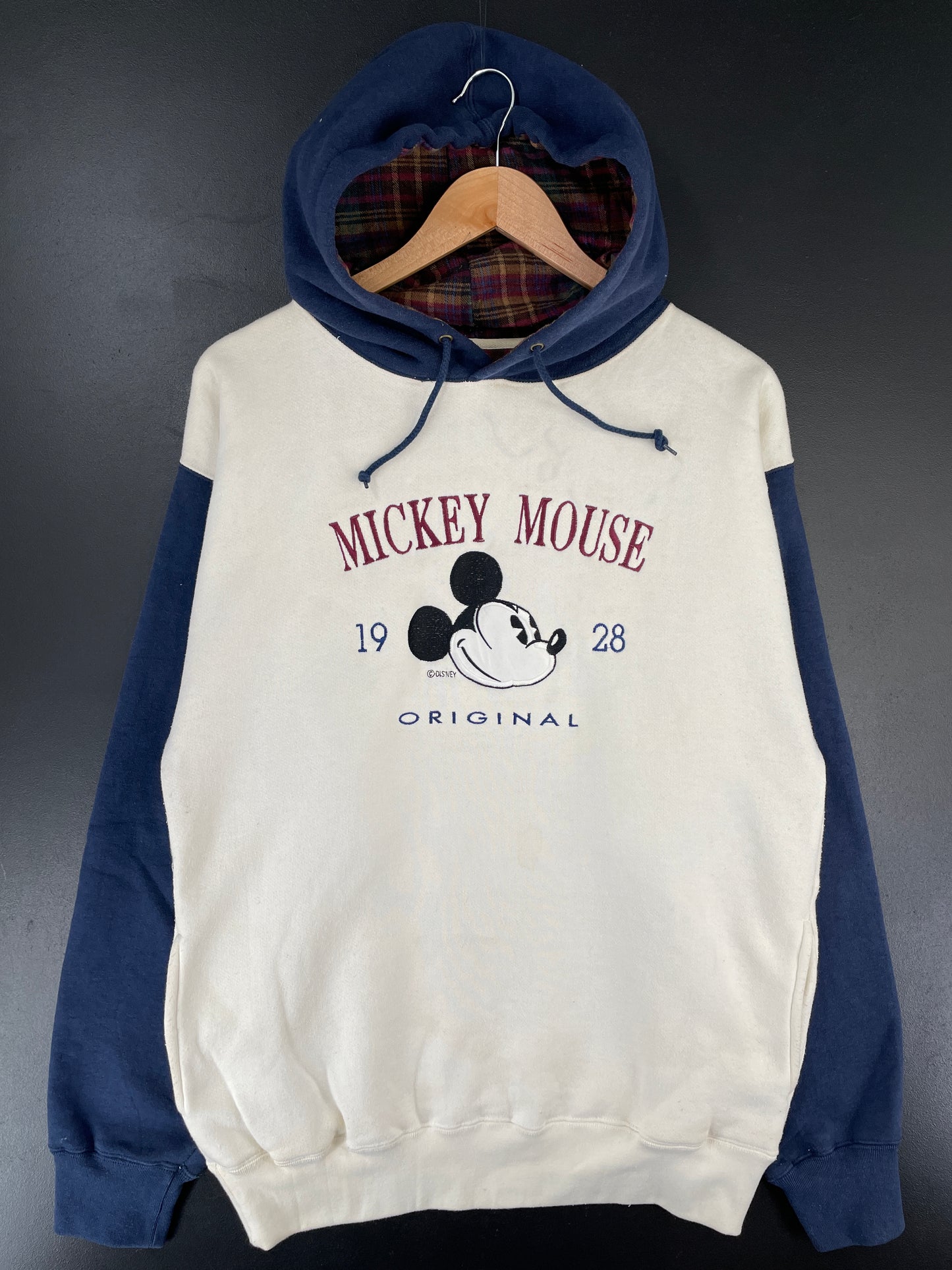 90’s DISNEY MICKEY Size M Vintage Hoodie Sweat-Shirt / E5219S