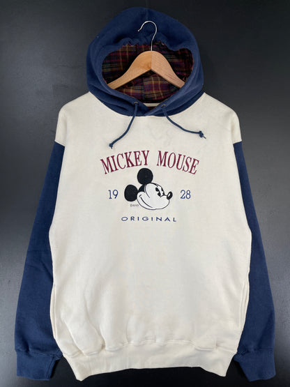 90’s DISNEY MICKEY Size M Vintage Hoodie Sweat-Shirt / E5219S
