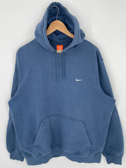 00' NIKE MINI SWOOSH Size XL Vintage Hoodie Sweat-shirt / K9571