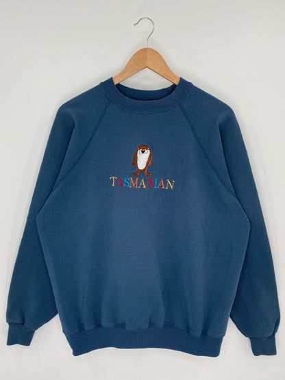 90's LOONEY TUNES TAZ Made in USA Size XL Vintage Sweat-shirt / K8432