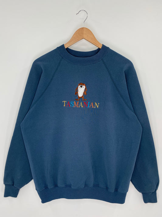 90's LOONEY TUNES TAZ Made in USA Size XL Vintage Sweat-shirt / K8432