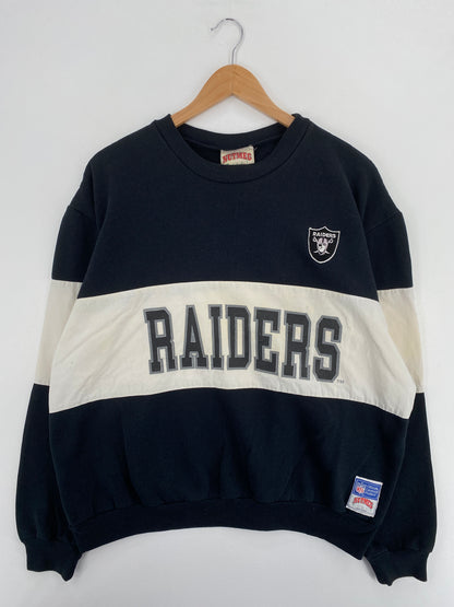 90's RAIDERS Made in USA Size XL Vintage NFL Sweat-Shirt / A6238