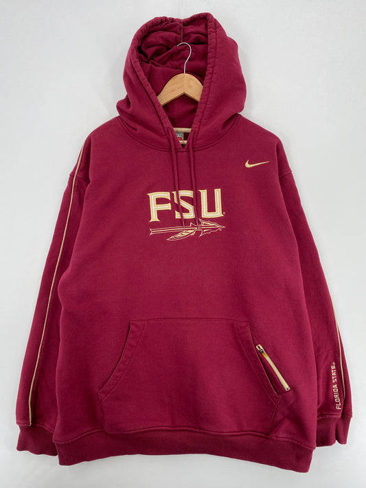 00' NIKE x FLORIDA STATE Size XL Vintage College Hoodie Sweat-Shirt / A5949