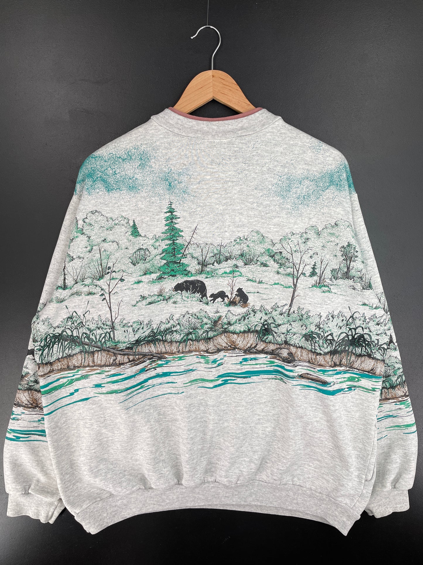 90's BEAR Made in USA Size XXL Vintage Animal Sweat-Shirt / E4760S