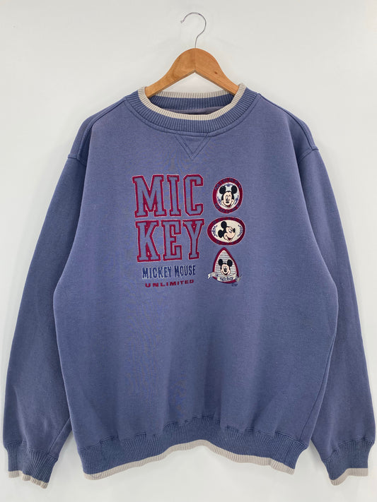 90’s DISNEY MICKEY Size L Vintage Sweat-shirt / K4359